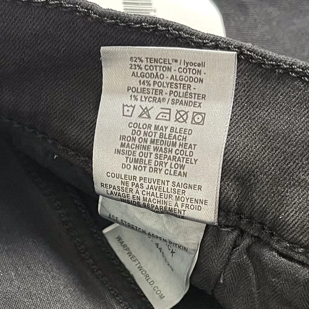 NEW Warp+Weft Women's Pants Aspen Pitkin Straight Leg Ase Stretch 27 Black - Picture 3 of 9